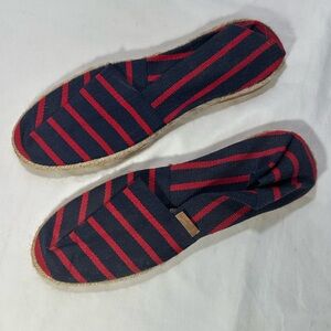 French Striped Espadrille Flats NEW - Sz 42